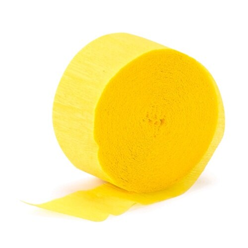 Gifts, 1.75", Cindus, Crepe Streamer, 81', 43669, Canary